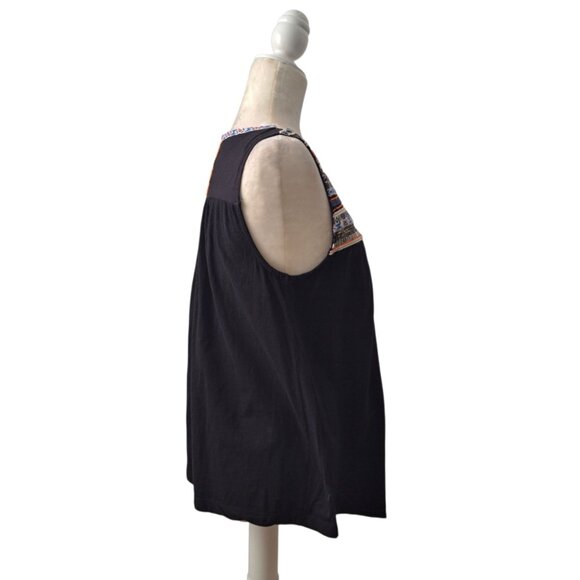 Anthropologie Akemi + Kin Women's Sleeveless Beaded Tribal Black Multi Sz Medium - Picture 3 of 6